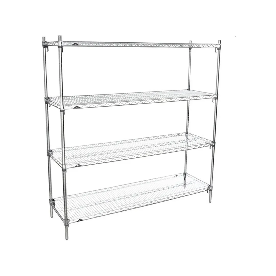 Metro Super Adjustable Super Erecta A366C 4-Shelf Wire Shelving Starter Unit, Chrome - 18" x 60" x 63"