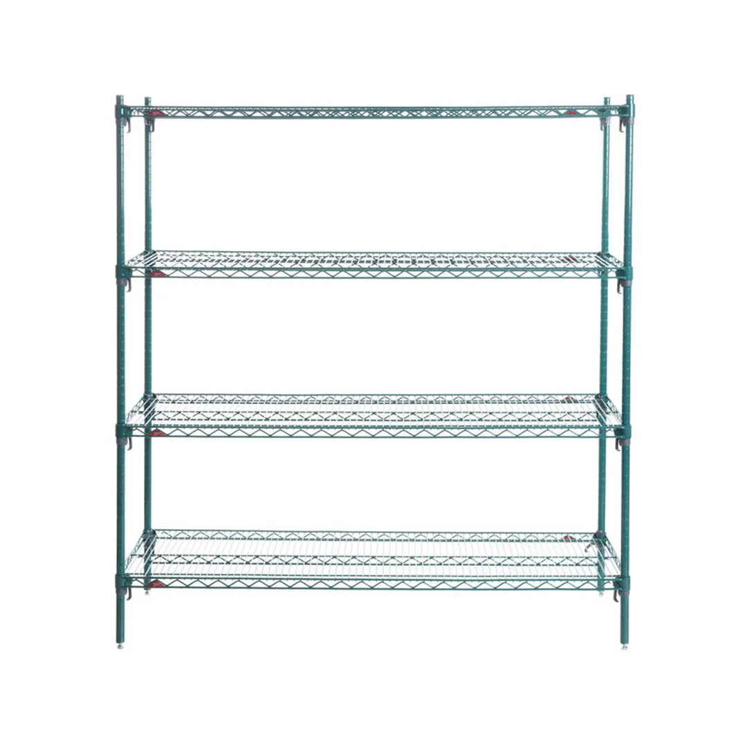Metro Super Adjustable Super Erecta A366K3 4-Shelf Wire Shelving Starter Unit, Metroseal - 18" x 60" x 63"
