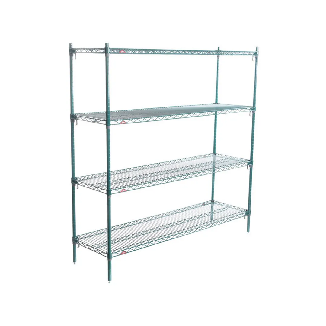 Metro Super Adjustable Super Erecta A366K3 4-Shelf Wire Shelving Starter Unit, Metroseal - 18" x 60" x 63"