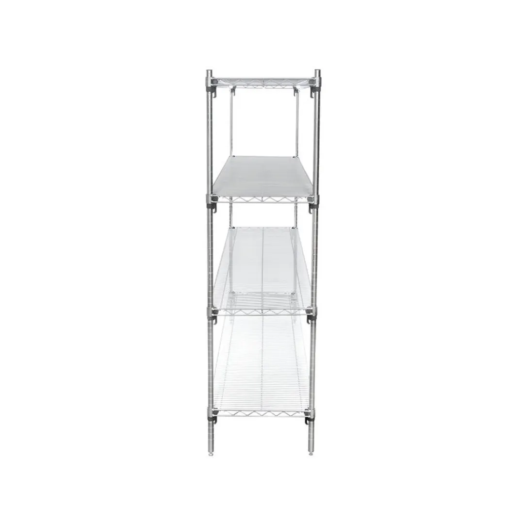 Metro Super Adjustable Super Erecta A376C 4-Shelf Wire Shelving Starter Unit, Chrome - 18" x 72" x 63"