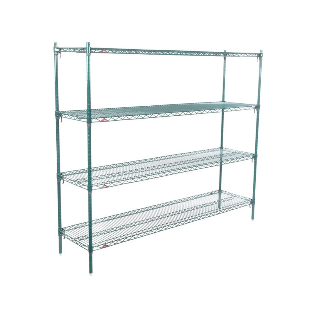 Metro Super Adjustable Super Erecta A376K3 4-Shelf Wire Shelving Starter Unit, Metroseal - 18" x 72" x 63"