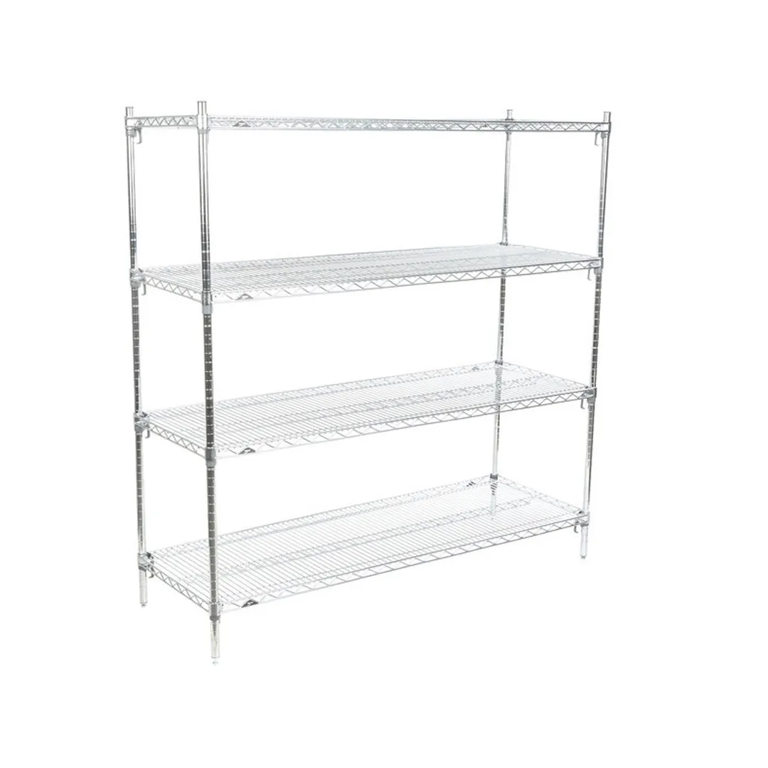 Metro Super Adjustable Super Erecta A416C 4-Shelf Wire Shelving Starter Unit, Chrome - 21" x 24" x 63"