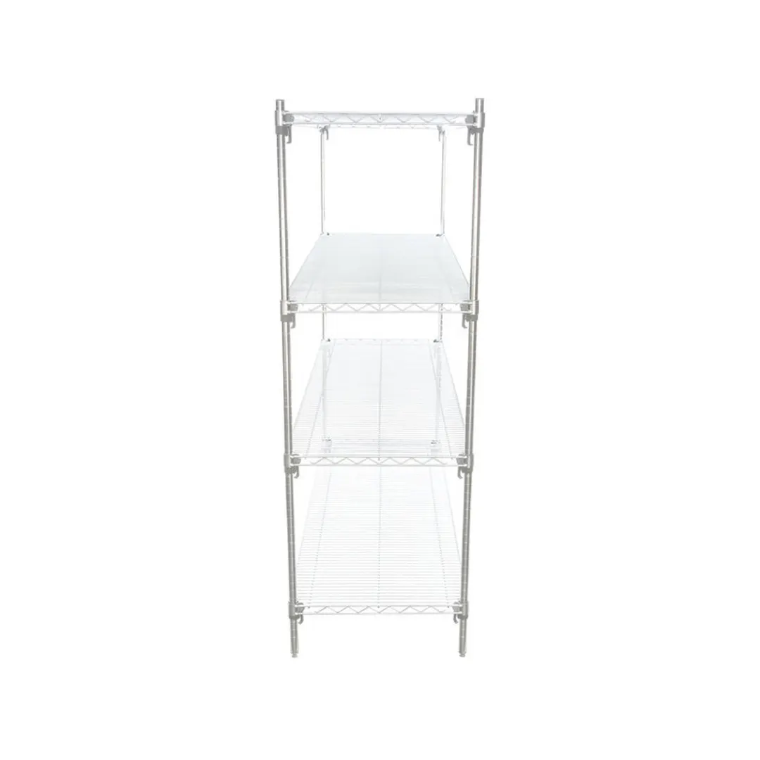 Metro Super Adjustable Super Erecta A416C 4-Shelf Wire Shelving Starter Unit, Chrome - 21" x 24" x 63"