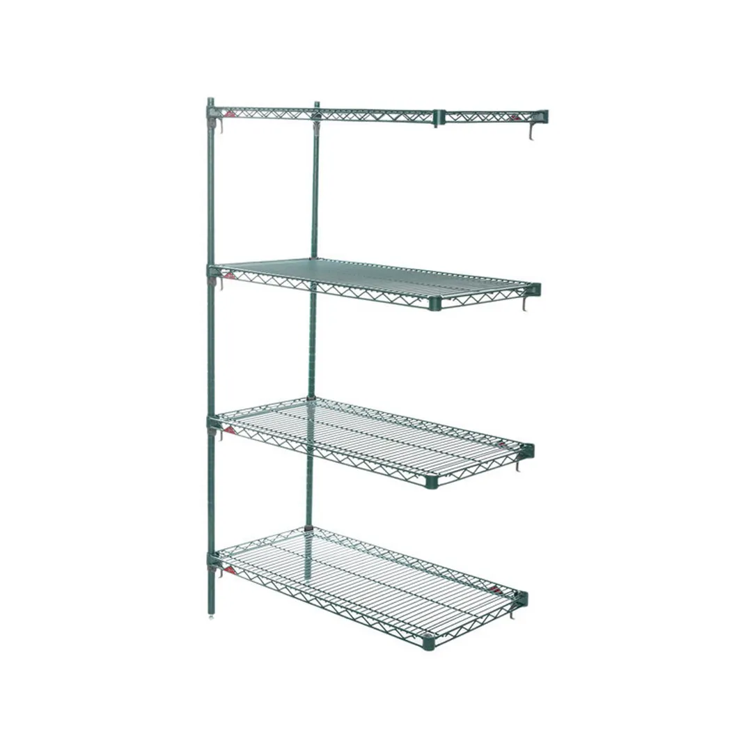 Metro Super Adjustable Super Erecta AA336K3 4-Shelf Wire Shelving Add-On Unit, Epoxy - 18" x 36" x 63"