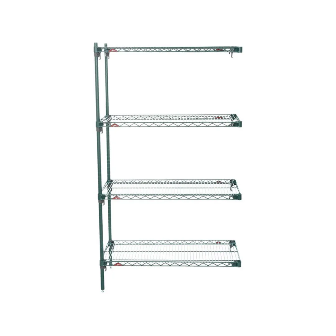 Metro Super Adjustable Super Erecta AA336K3 4-Shelf Wire Shelving Add-On Unit, Epoxy - 18" x 36" x 63"
