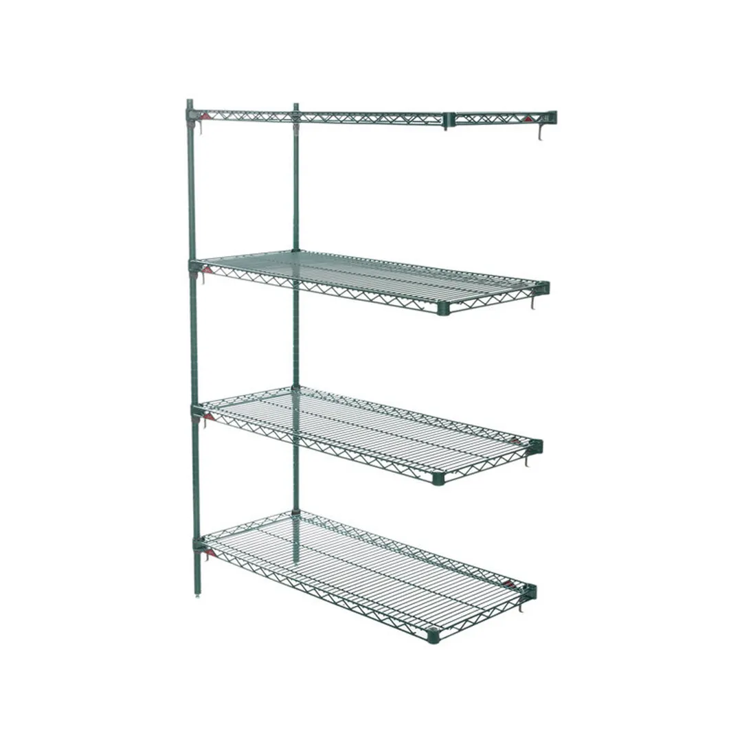 Metro Super Adjustable Super Erecta AA346K3 4-Shelf Wire Shelving Add-On Unit, Epoxy - 18" x 42" x 63"