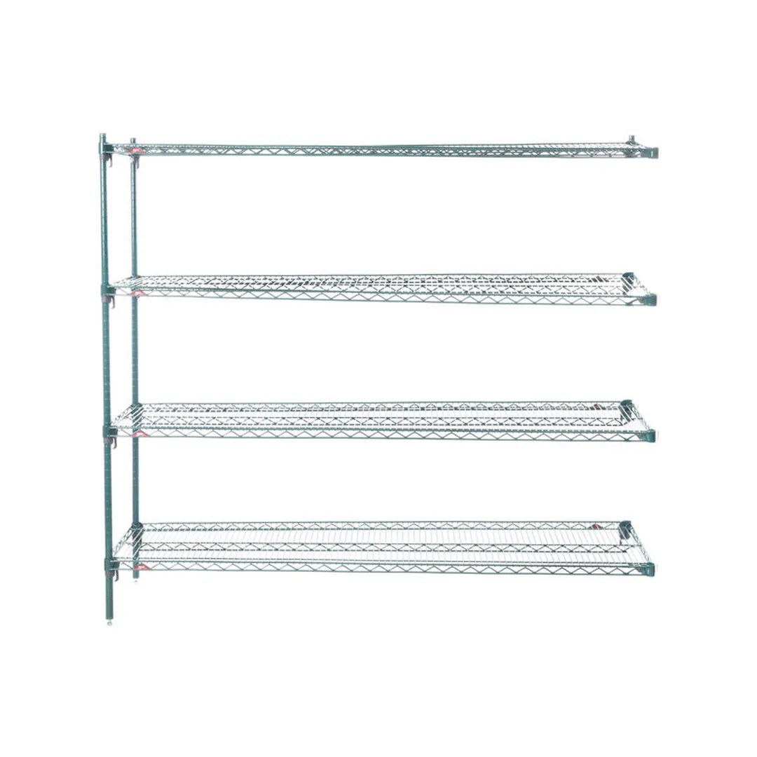 Metro Super Adjustable Super Erecta AA376K3 4-Shelf Wire Shelving Add-On Unit, Epoxy - 18" x 72" x 63"