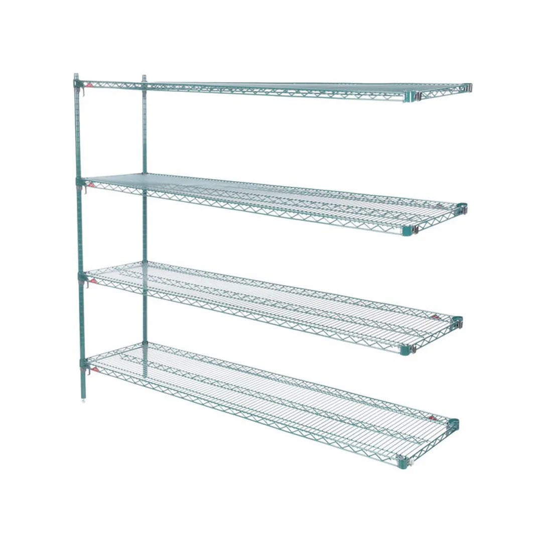 Metro Super Adjustable Super Erecta AA376K3 4-Shelf Wire Shelving Add-On Unit, Epoxy - 18" x 72" x 63"