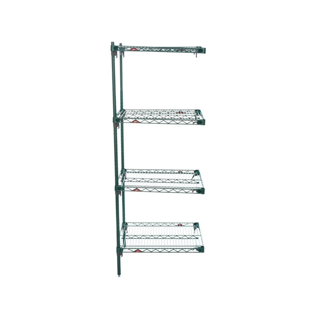 Metro Super Adjustable Super Erecta AA416K3 4-Shelf Wire Shelving Add-On Unit, Epoxy - 21" x 24" x 63"