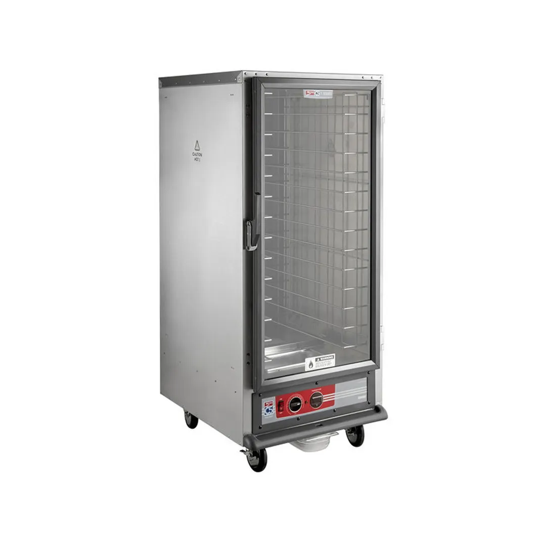 Metro C517-HFC-4 3/4 Height 1-Door Clear Heated Holding Cabinet, Aluminum, 14 Pan Capacity, 2000W, 120V
