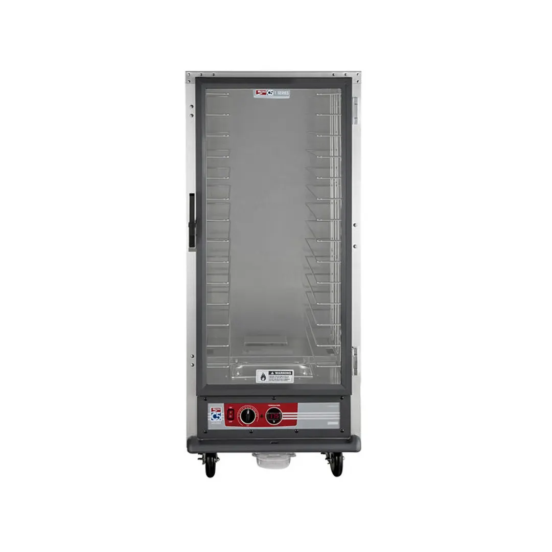 Metro C517-HFC-4 3/4 Height 1-Door Clear Heated Holding Cabinet, Aluminum, 14 Pan Capacity, 2000W, 120V