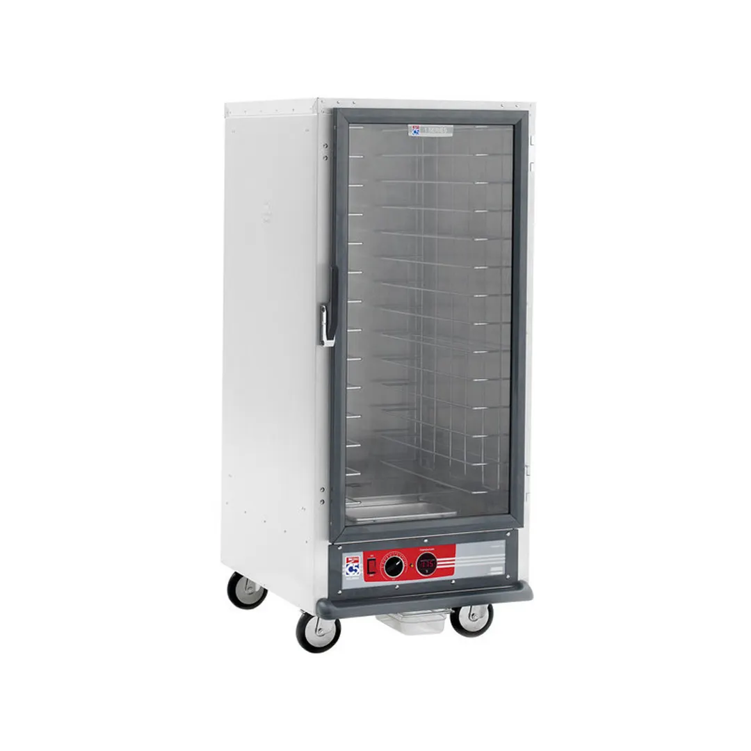 Metro C517-HFC-U 3/4" Height 1-Door Clear Heated Holding Cabinet, 14 Pan Capacity, Aluminum, 2000W 120V
