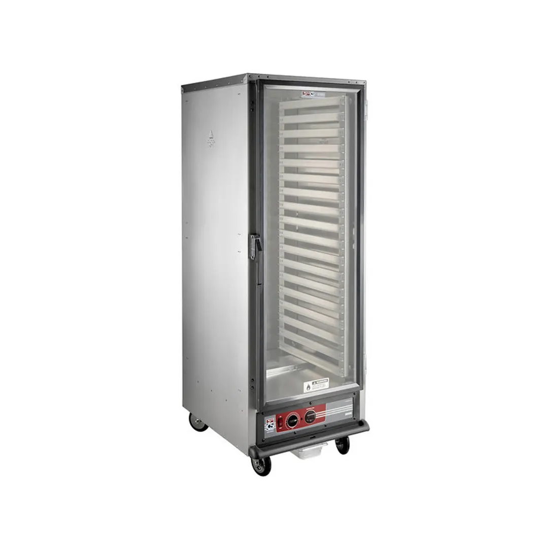 Metro C519-HFC-L "Full Height" 1-Door Clear Heated Holding Cabinet, 35 Pan Capacity, Aluminum