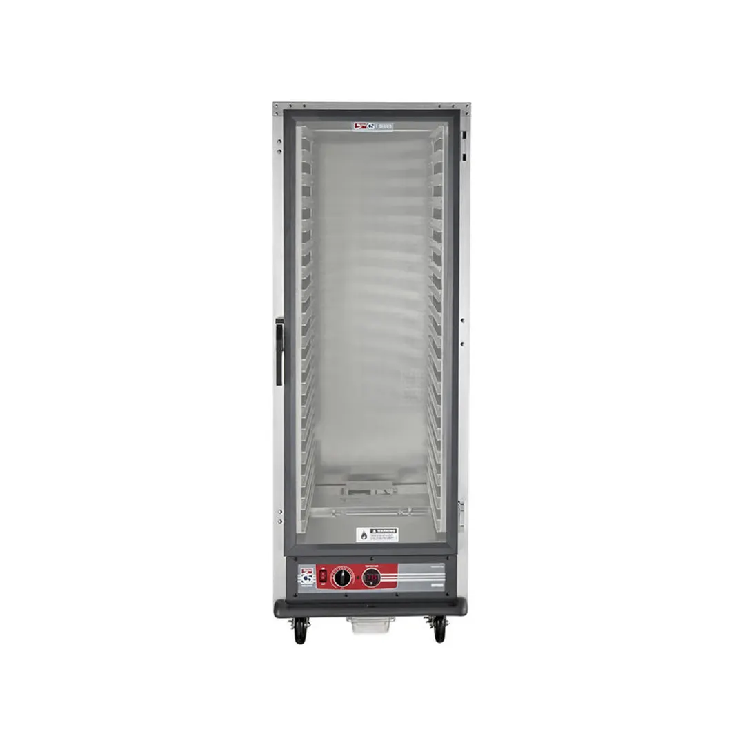 Metro C519-HFC-L "Full Height" 1-Door Clear Heated Holding Cabinet, 35 Pan Capacity, Aluminum
