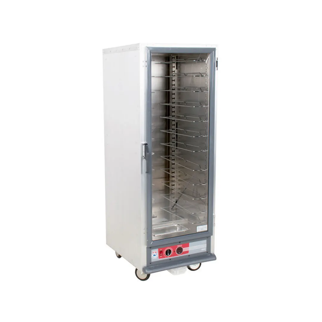 Metro C519-HFC-U "Full Height" 1-Door Clear Heated Holding Cabinet, 18x26" Pan Capacity, Aluminum