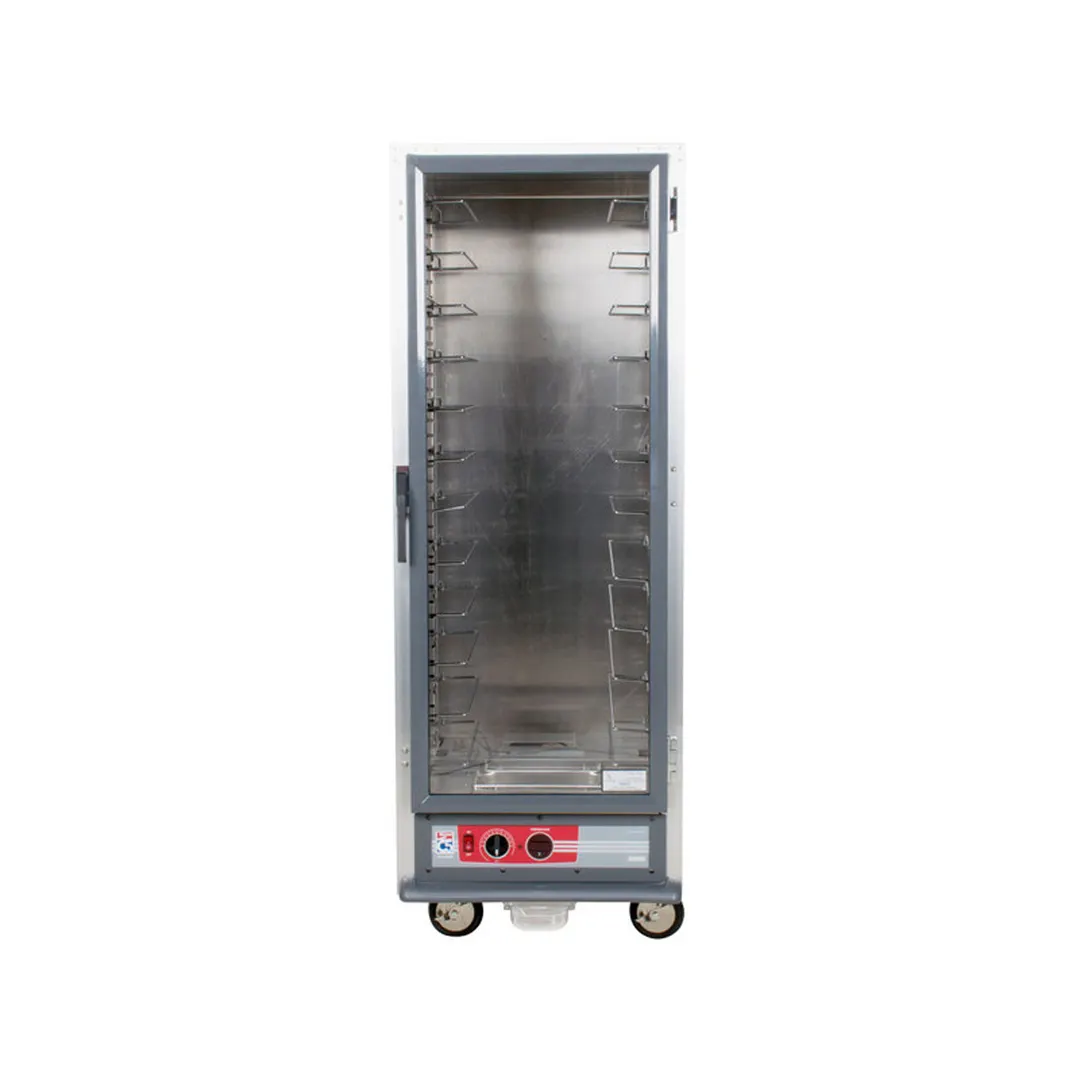 Metro C519-HFC-U "Full Height" 1-Door Clear Heated Holding Cabinet, 18x26" Pan Capacity, Aluminum