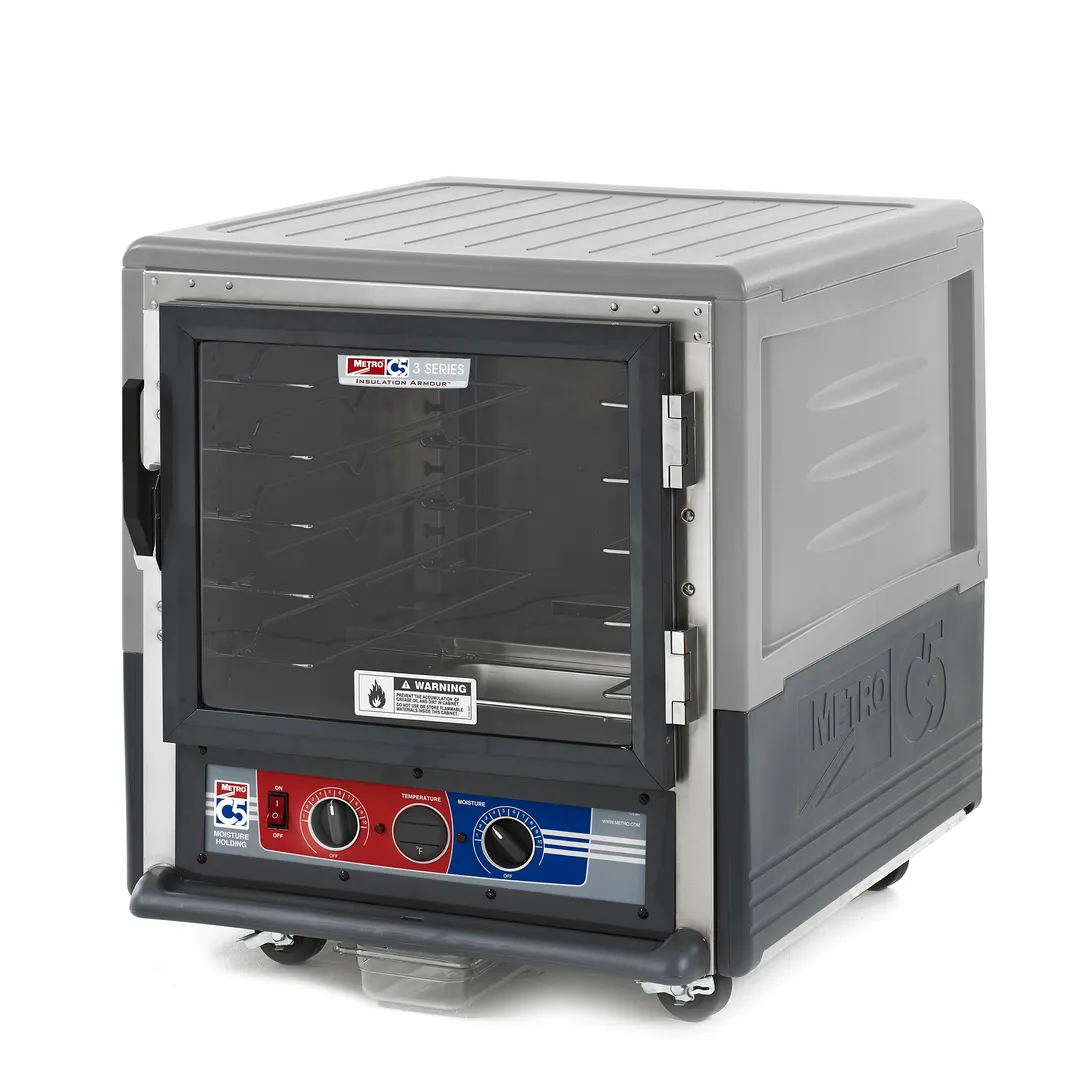 Metro C533-MFC-U-GY Undercounter Moisture Heated Holding & Proofing Cabinet w/ Gray Insulatıon, Clear Door