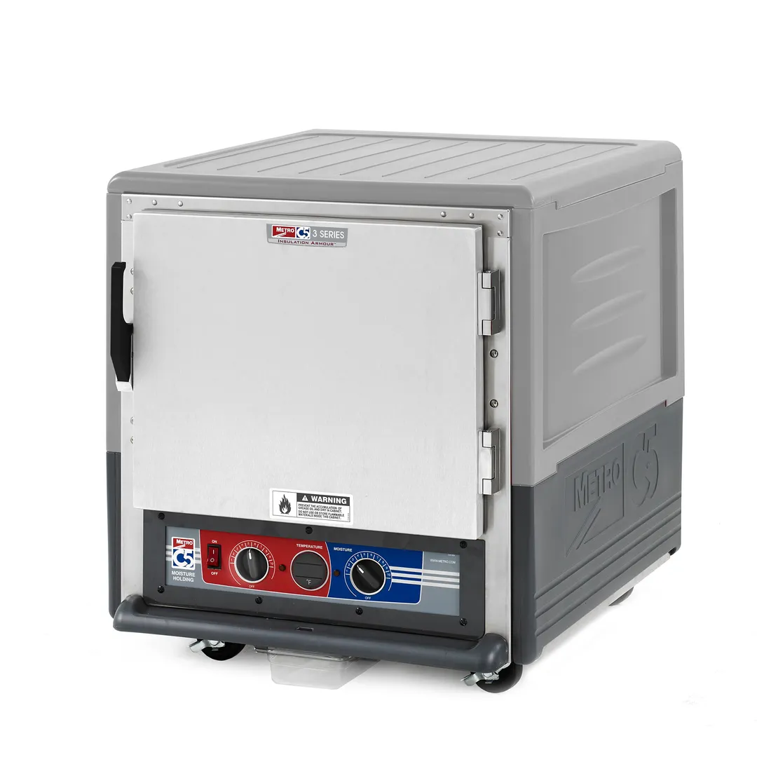 Metro C533-MFS-L-GY Undercounter Moisture Heated Holding & Proofing Cabinet w/ Gray Insulation, Solid Door