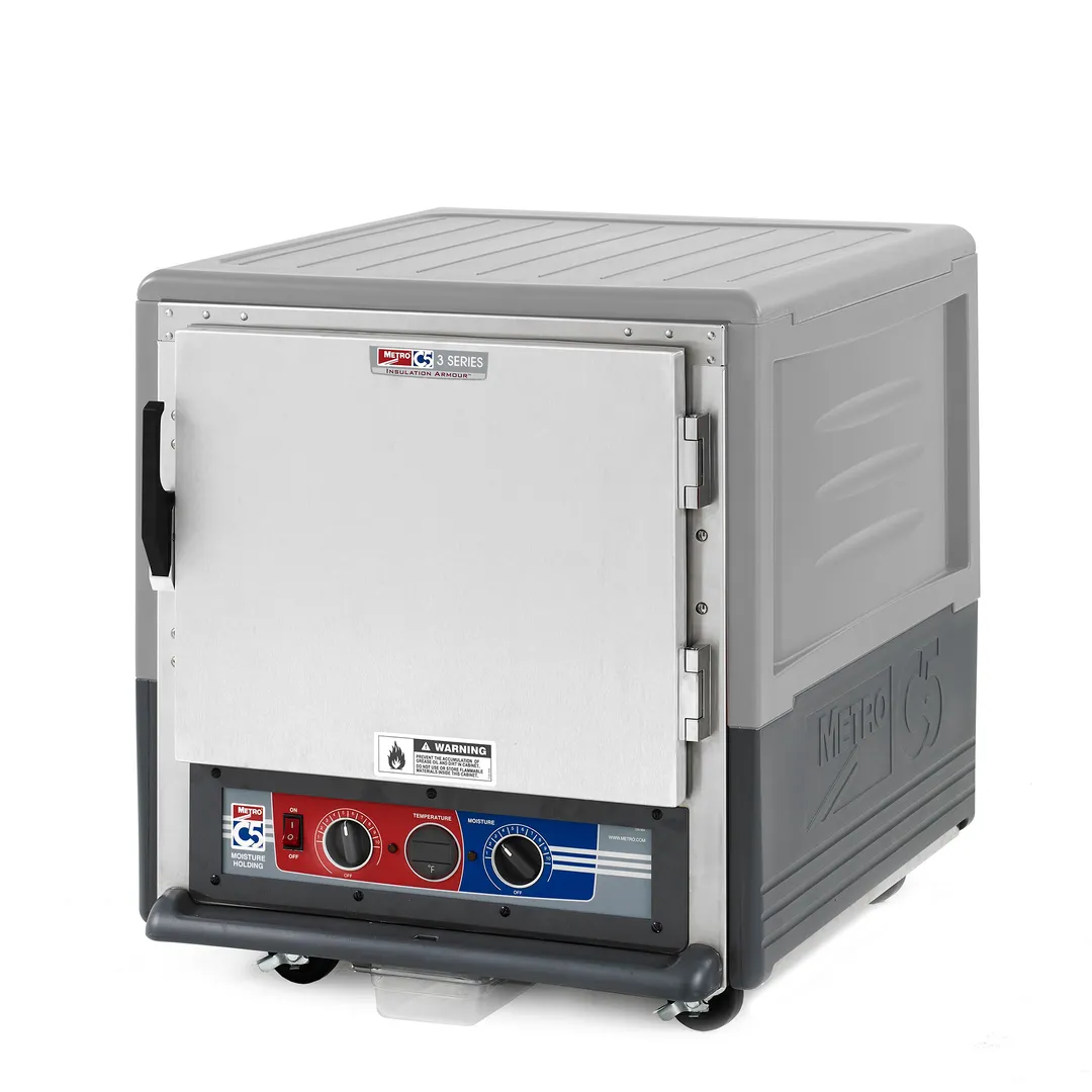 Metro C533-MFS-U-GY Undercounter Moisture Heated Holding & Proofing Cabinet w/ Gray Insulation, Solid Door