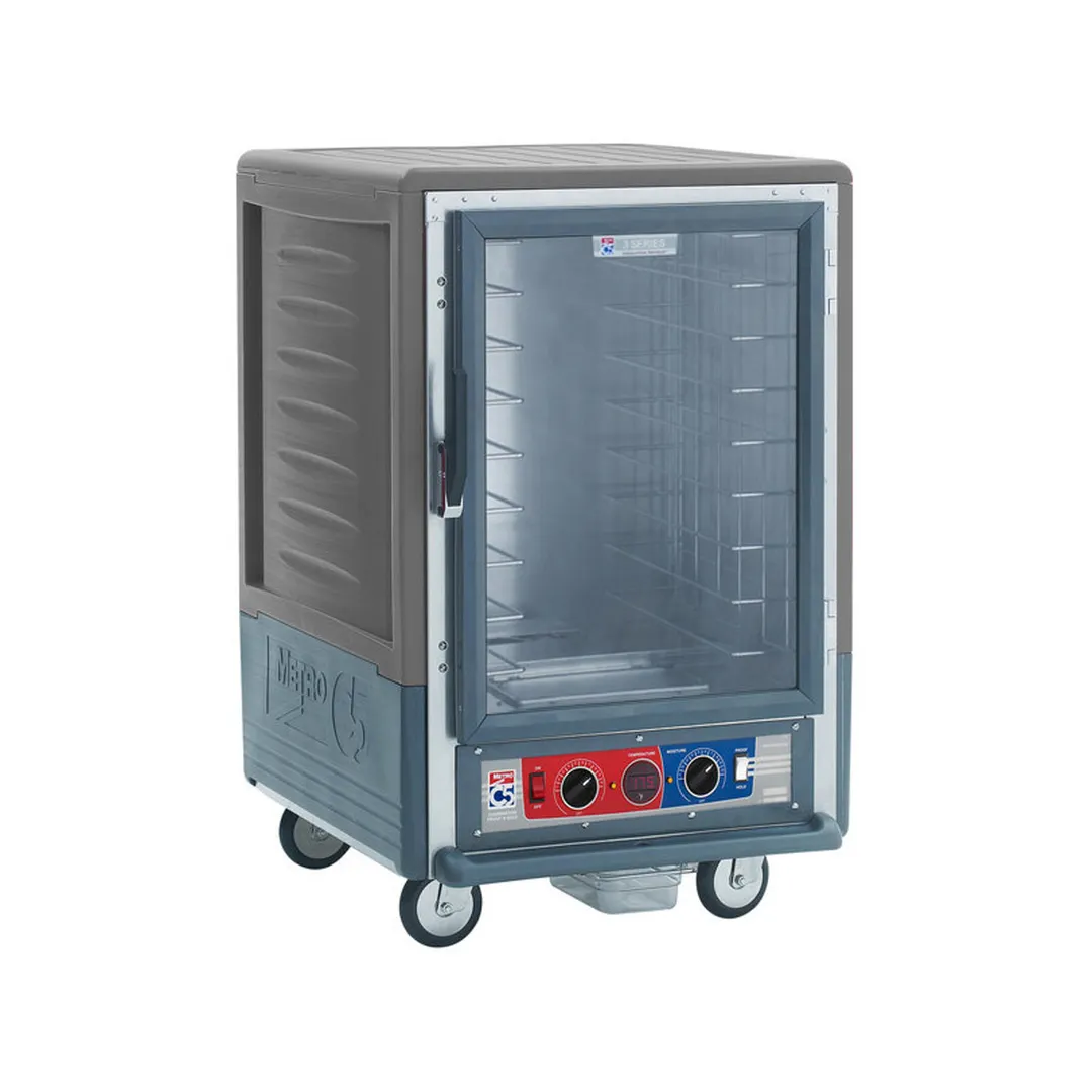 Metro C535-CFC-L-GY Half Height Heated Holding & Proofing Cabinet w/ Grey Insulation Armour, Clear Door