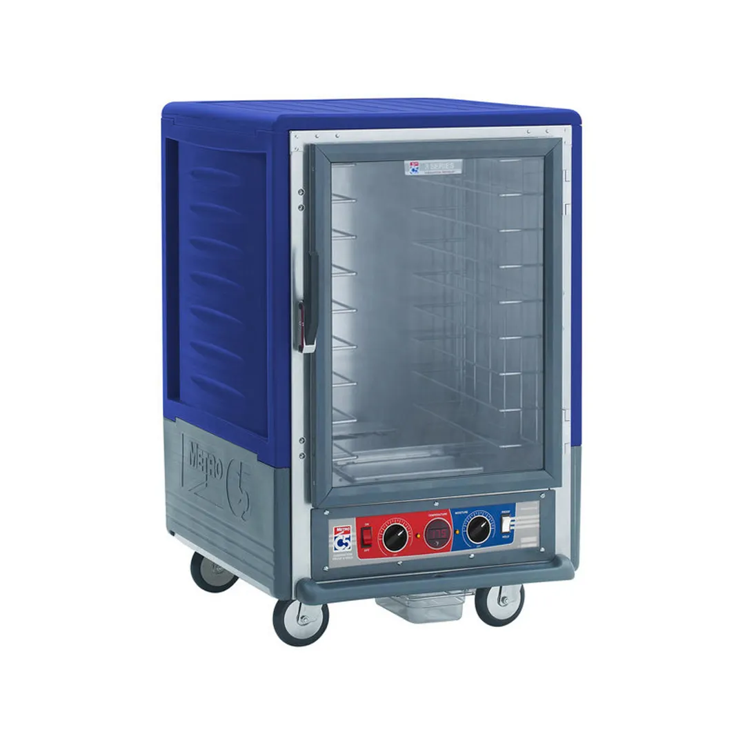 Metro C535-CLFC-L-BU Half Height Heated Holding & Proofing Cabinet w/ Blue Insulation Armour, Lower Wattage