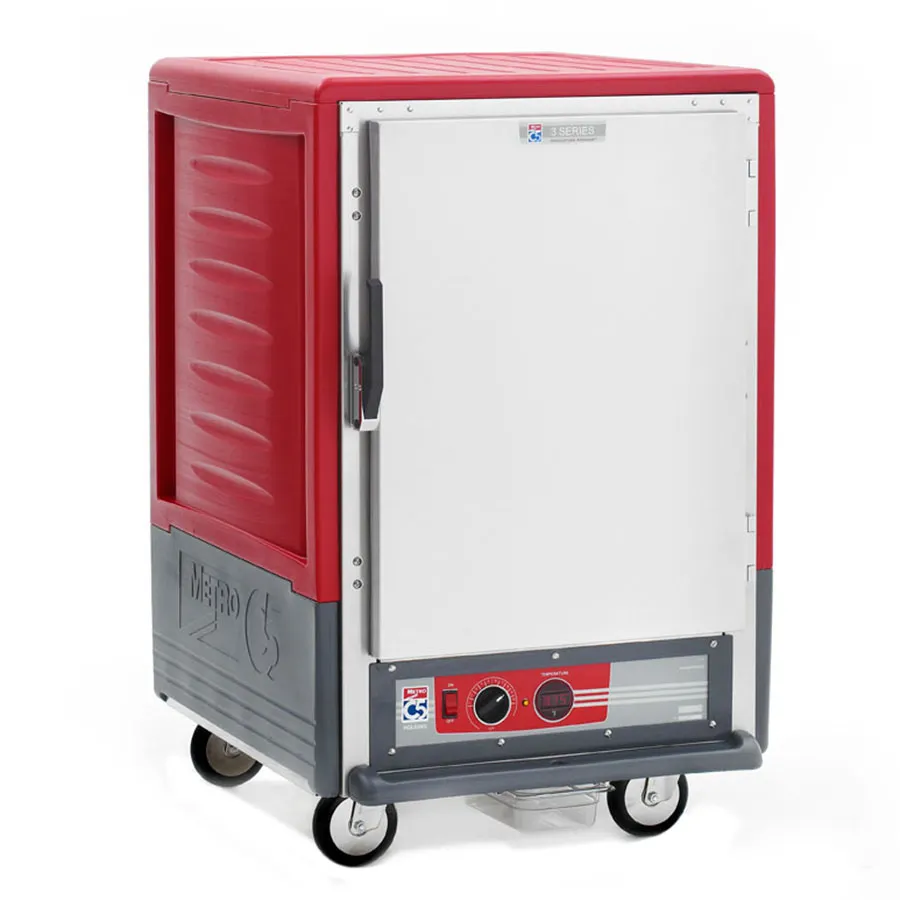 Metro C535-HFS-L "Half Height" 1-Door Solid Heated Holding Cabinet, 17 × 18" x 26" Pan, 2000W, 120V