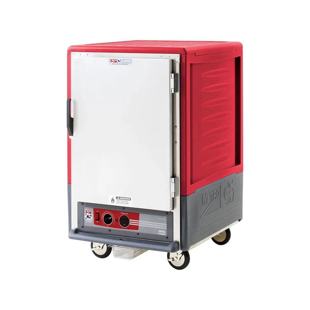 Metro C535-HFS-U "Half Height" 1-Door Solid Heated Holding Cabinet, Aluminum/Polymer, 8x18"x26" or 16x12"x20" Pan Capacity