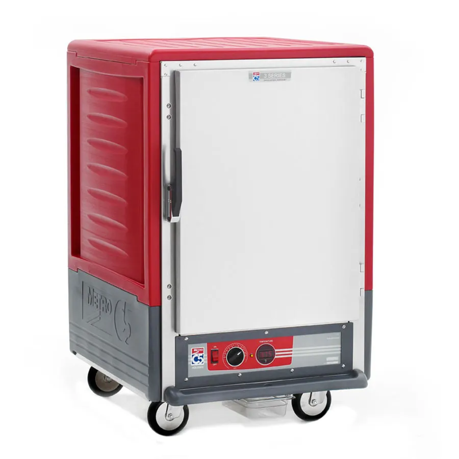 Metro C535-HLFS-U "Half Height" 1-Door Solid Heated Holding Cabinet, 120V, 1440W, Aluminum Finish