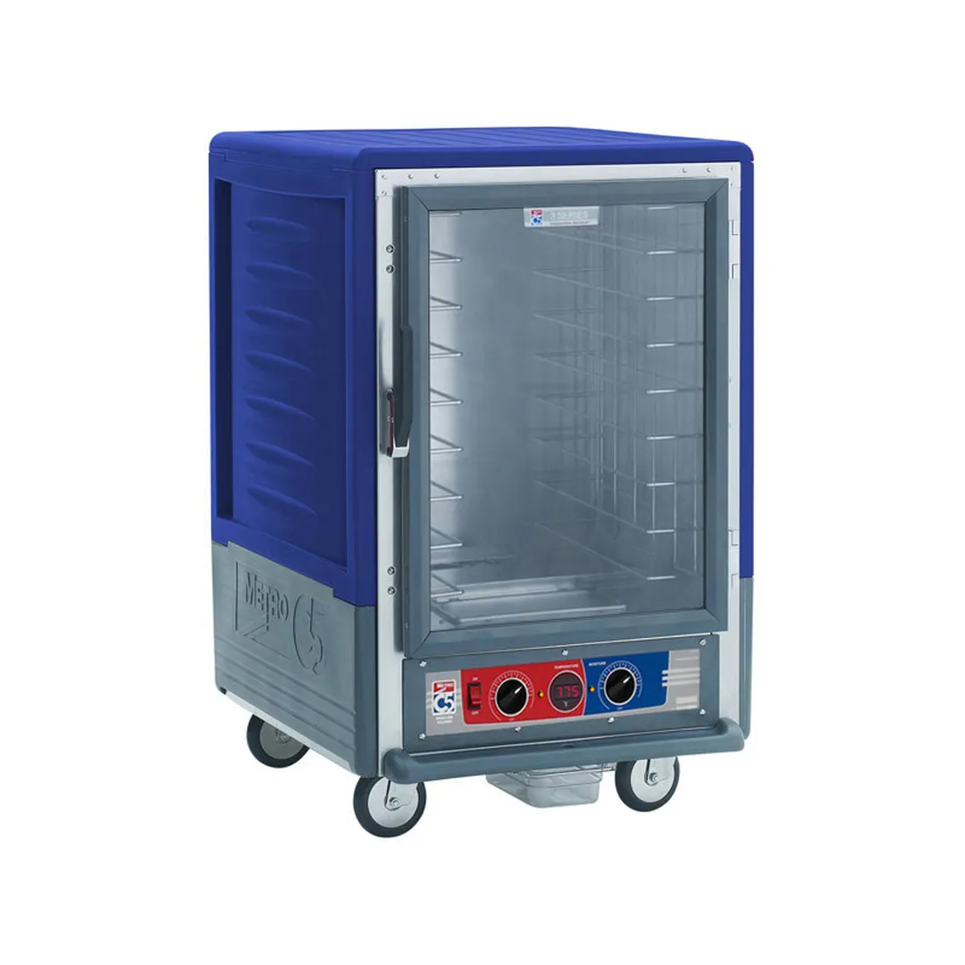 Metro C535-MFC-L-BU Half Height Moisture Heated Holding & Proofing Cabinet w/ Blue Insulation, Clear Door