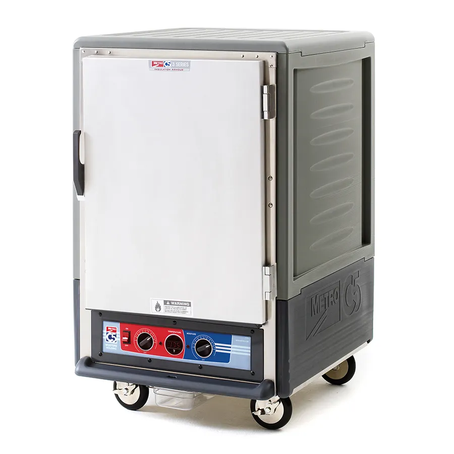 Metro C535-MFS-U-GY Half Height Moisture Heated Holding & Proofing Cabinet w/ Gray Insulation, Solid Door