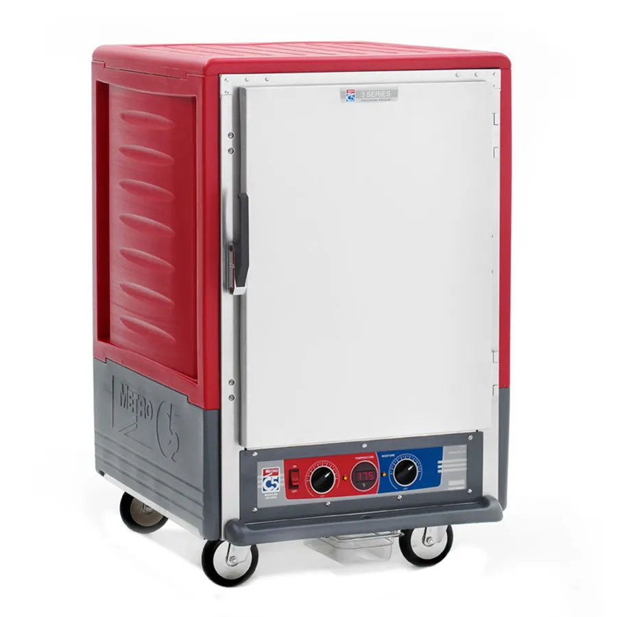 Metro C535-MFS-U Half Height Moisture Heated Holding & Proofing Cabinet w/ Red Insulation, Solid Door