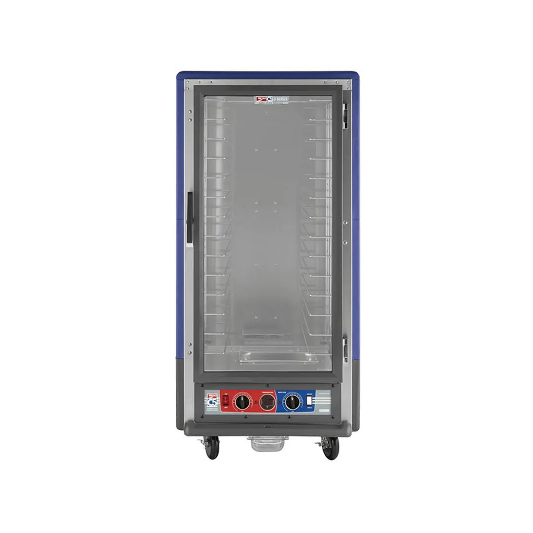 Metro C537-CFC-4-BU 3/4 Height Heated Holding & Proofing Cabinet w/ Blue Insulation Armour, Clear Door