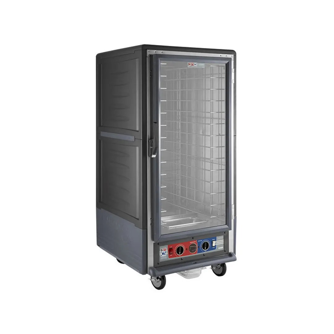 Metro C537-CFC-4-GY 3/4 Height Heated Holding & Proofing Cabinet w/ Grey Insulation Armour, Clear Door