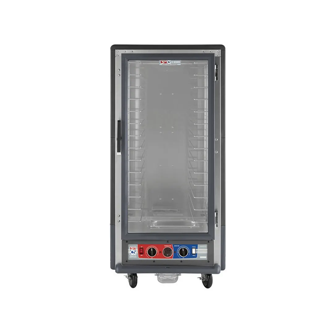 Metro C537-CFC-4-GY 3/4 Height Heated Holding & Proofing Cabinet w/ Grey Insulation Armour, Clear Door