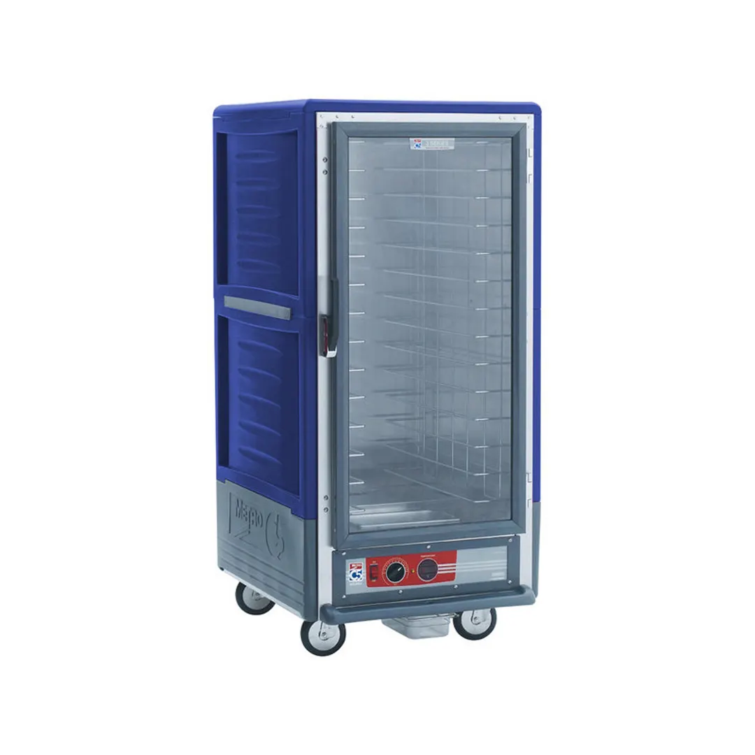 Metro C537-HFC-4-BU 3/4 Height 1-Door Clear Heated Holding Cabinet, 14 Pan 18"x26", Aluminum, 2000W
