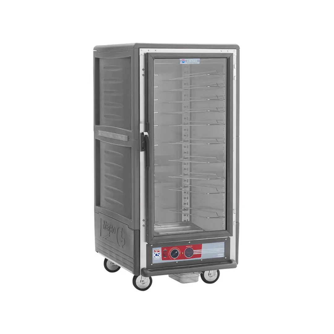 Metro C537-HFC-U-GY 3/4 Height 1-Door Heated Holding Cabinet, Grey Insulation, Clear Polycarbonate Door, 14 x 18"x26" Pan Capacity