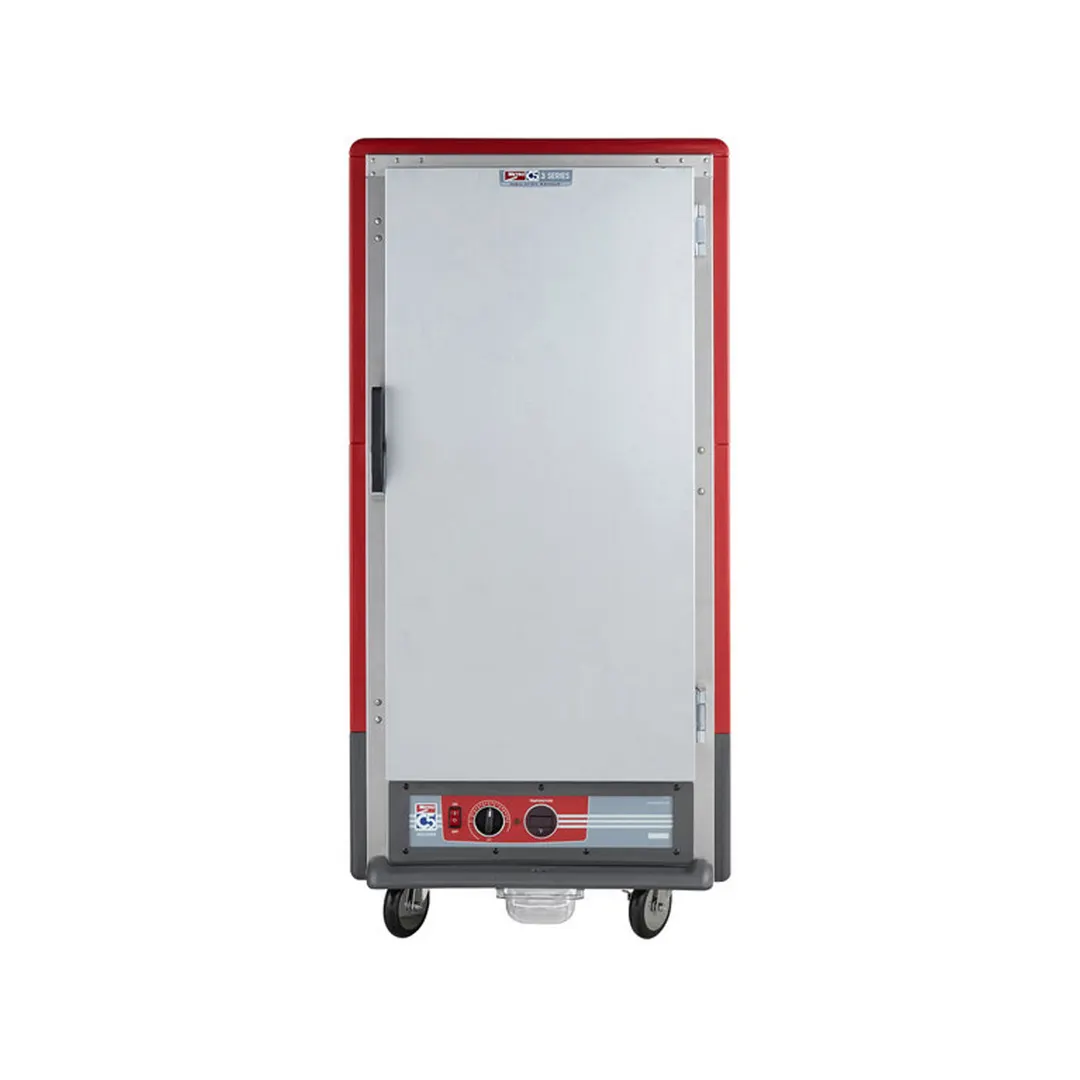 Metro C537-HFS-4 3/4 Height 1-Door Solid Door Heated Holding Cabinet, 55"-60" Height, Aluminum, 14 Pan Capacity
