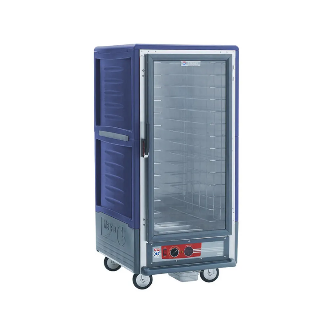 Metro C537-HLFC-4-BU "3/4 Height" 1-Door Clear Heated Holding Cabinet, 14-Pan 18"x26", Aluminum, 120V