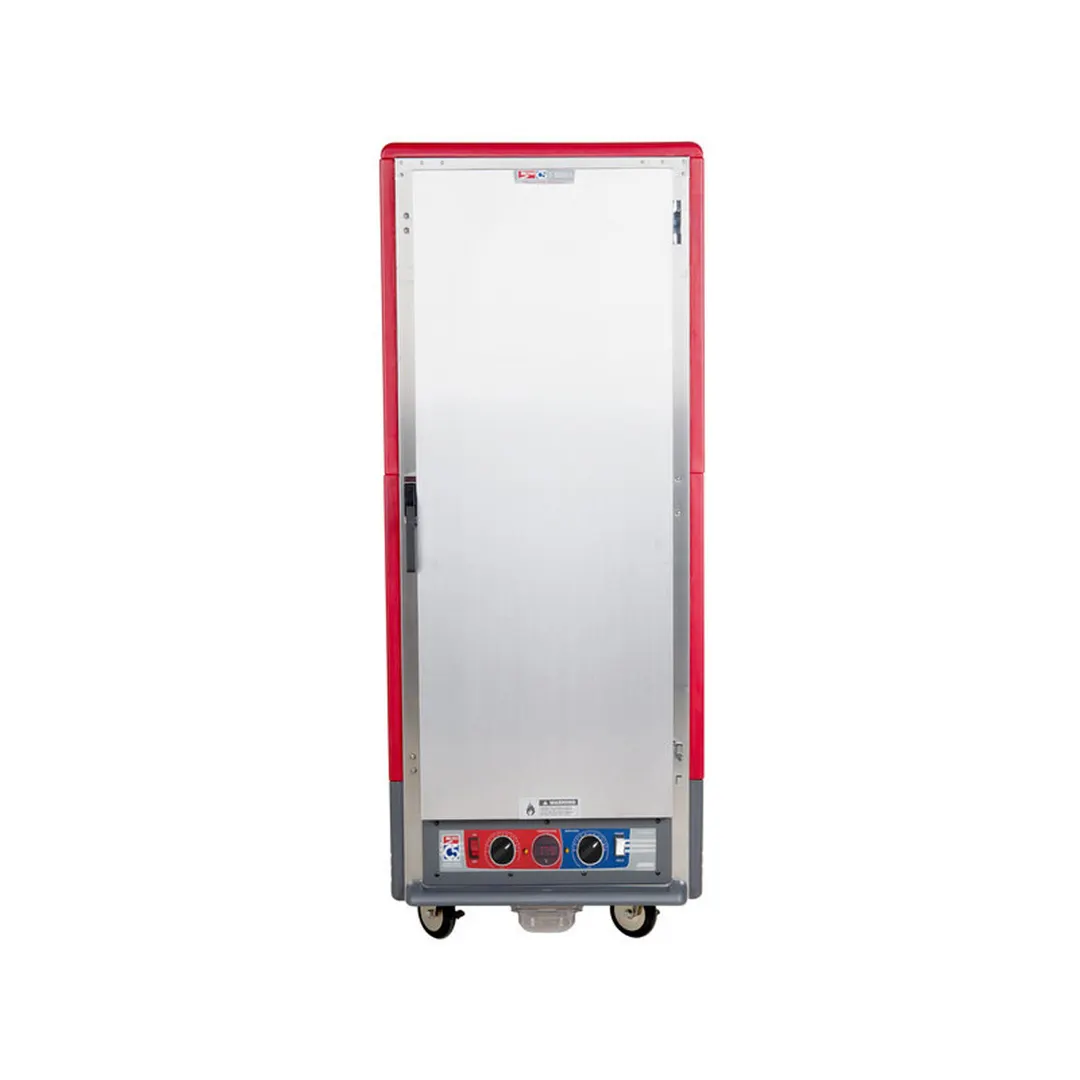 Metro C539-CFS-L Full Height Heated Holding & Proofing Cabinet w/ Red Insulation, Solid Door