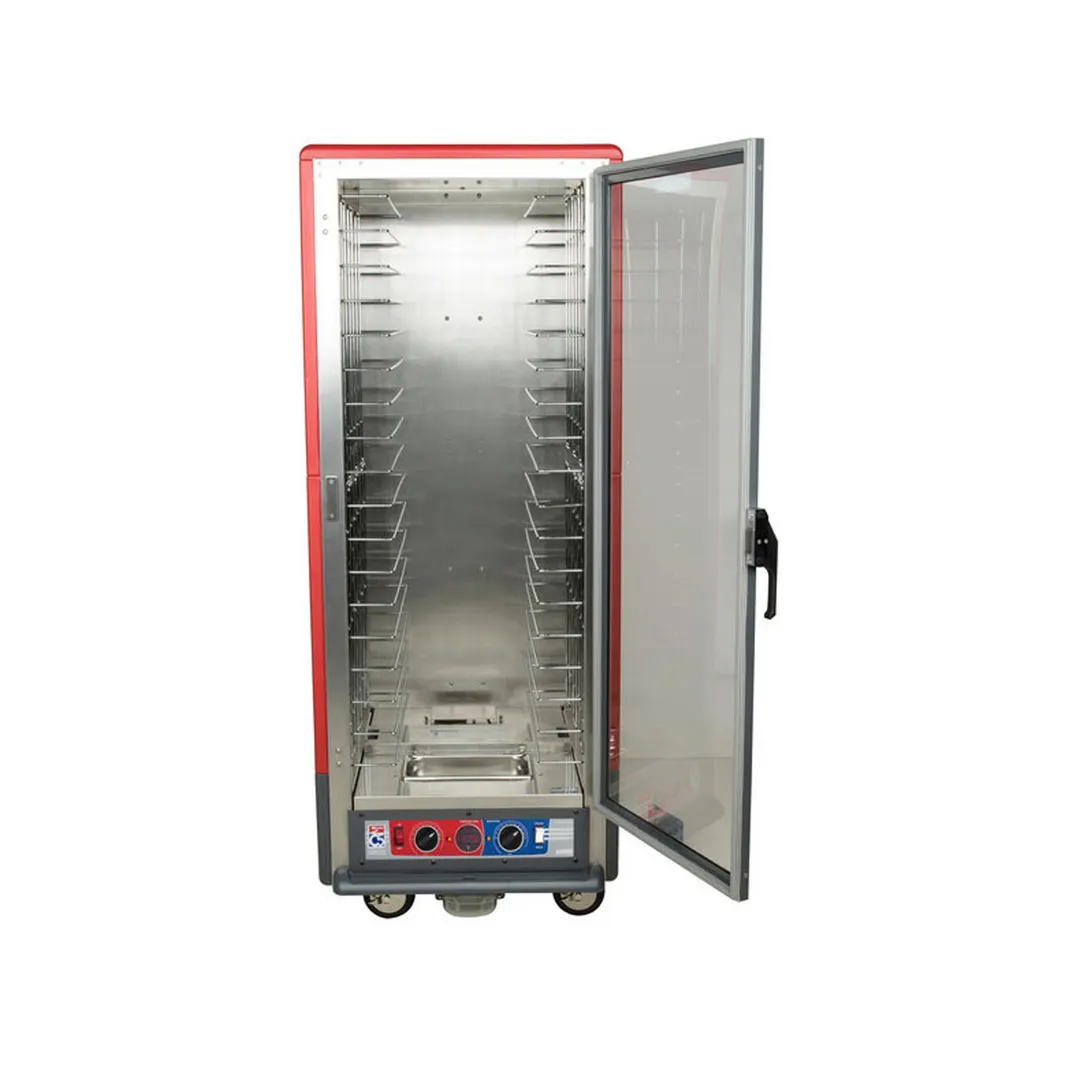 Metro C539-CLFC-L Full Height Heated Holding & Proofing Cabinet w/ Red Insulation, Lower Wattage