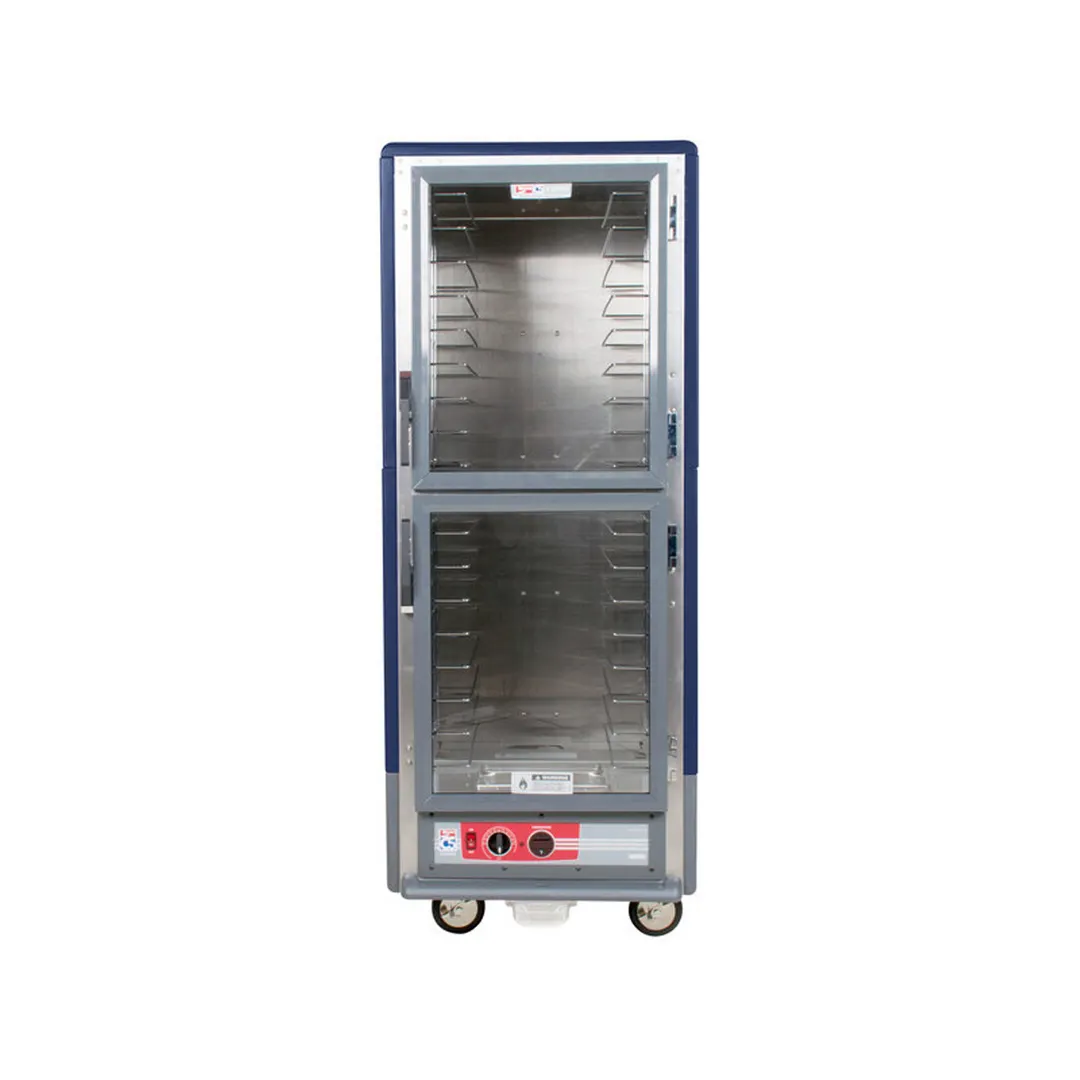 Metro C539-HDC-4-BU Full Height 1-Door Heated Holding Cabinet, Dutch Clear Door, 17 Pan Capacity, Aluminum, Blue Insulation, 120V/2000W