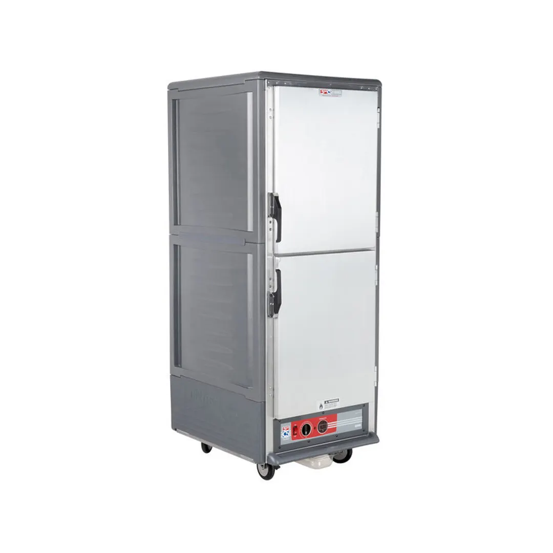 Metro C539-HDS-4-GY Full Height 1-Door Dutch Door Heated Holding Cabinet, 18/34 Pan Capacity, 2000W, 120V, Grey Insulation Armour