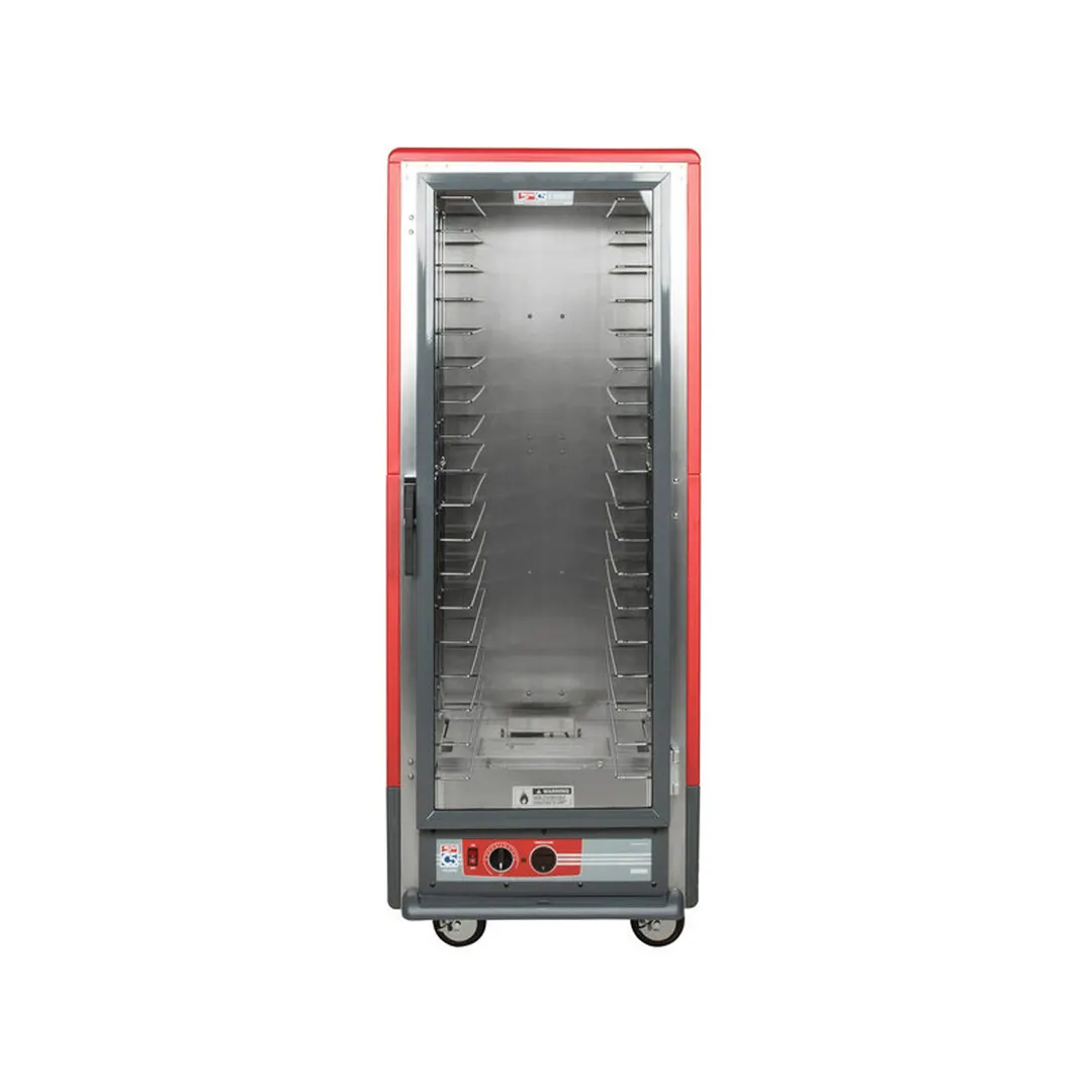 Metro C539-HFC-4 Full Height 1-Door Clear Heated Holding Cabinet, 18-Pan or 34-Pan, 2000W, 120V, Aluminum Finish