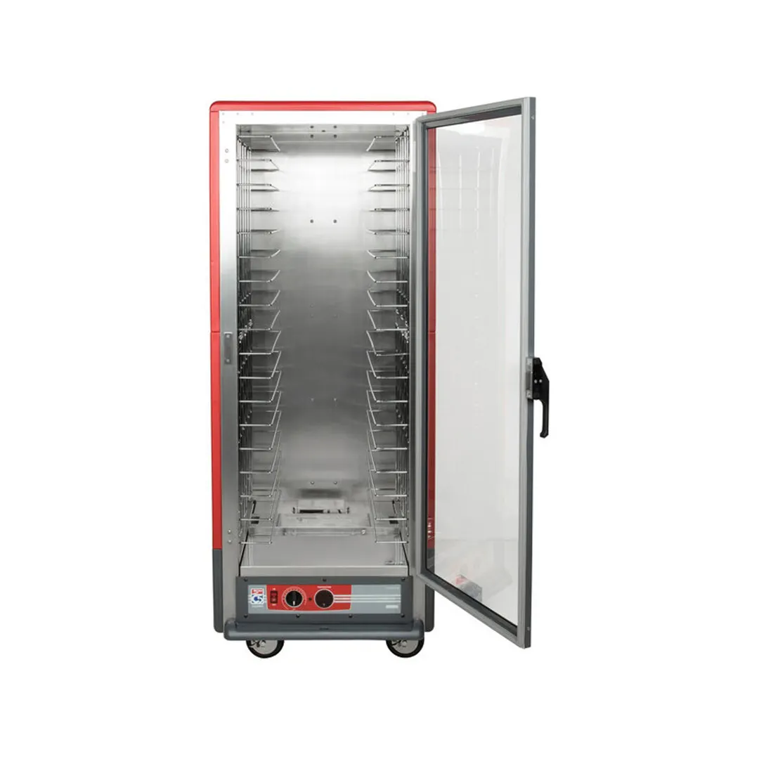 Metro C539-HFC-4 Full Height 1-Door Clear Heated Holding Cabinet, 18-Pan or 34-Pan, 2000W, 120V, Aluminum Finish