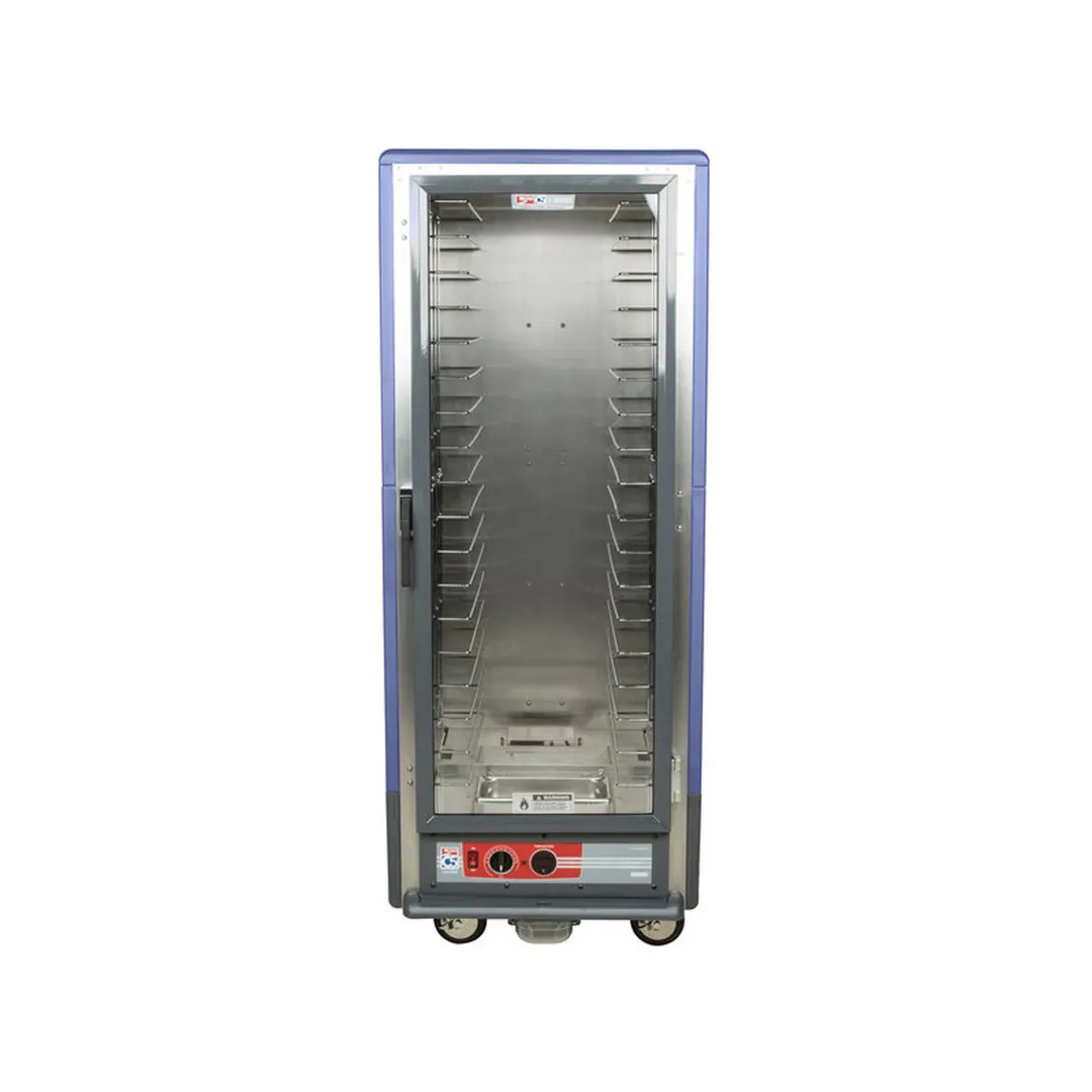 Metro C539-HFC-L-BU "Full Height" 1-Door Clear Heated Holding Cabinet, 35 Pan Capacity, 2000W, 120V