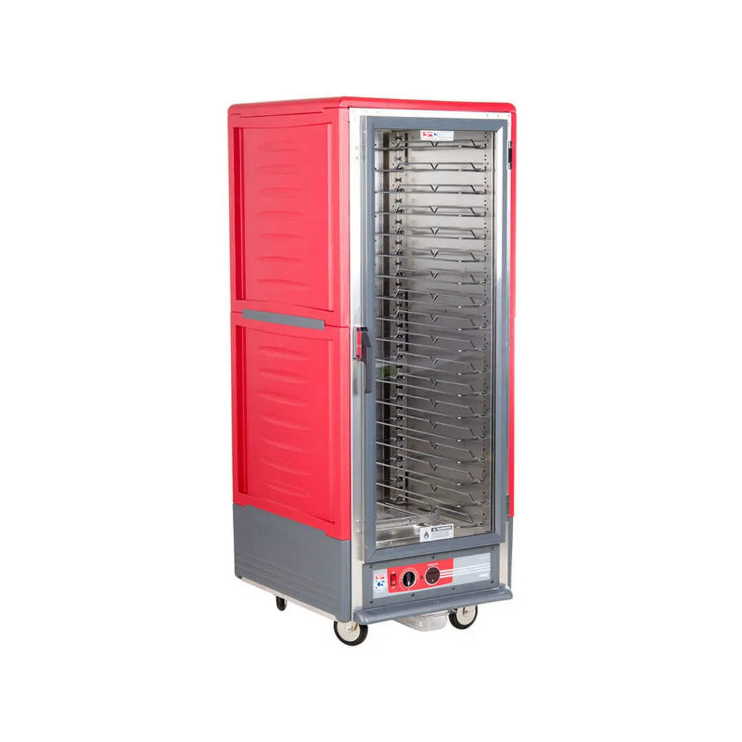Metro C539-HFC-U "Full Height" 1-Door Clear Heated Holding Cabinet, 18-Pan (18"x26") or 34-Pan (12"x20") Capacity, Aluminum, 2000W/120V