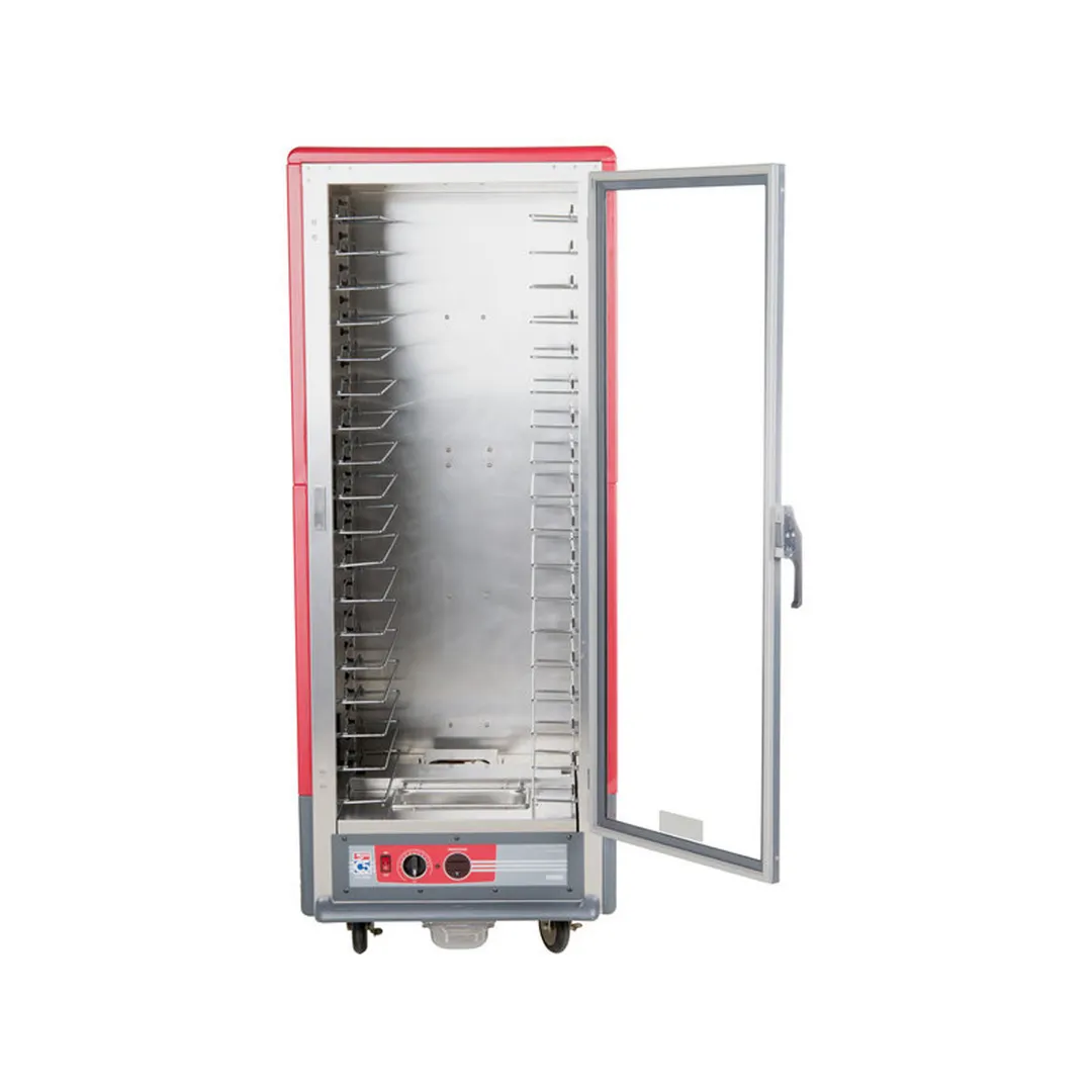 Metro C539-HFC-U "Full Height" 1-Door Clear Heated Holding Cabinet, 18-Pan (18"x26") or 34-Pan (12"x20") Capacity, Aluminum, 2000W/120V