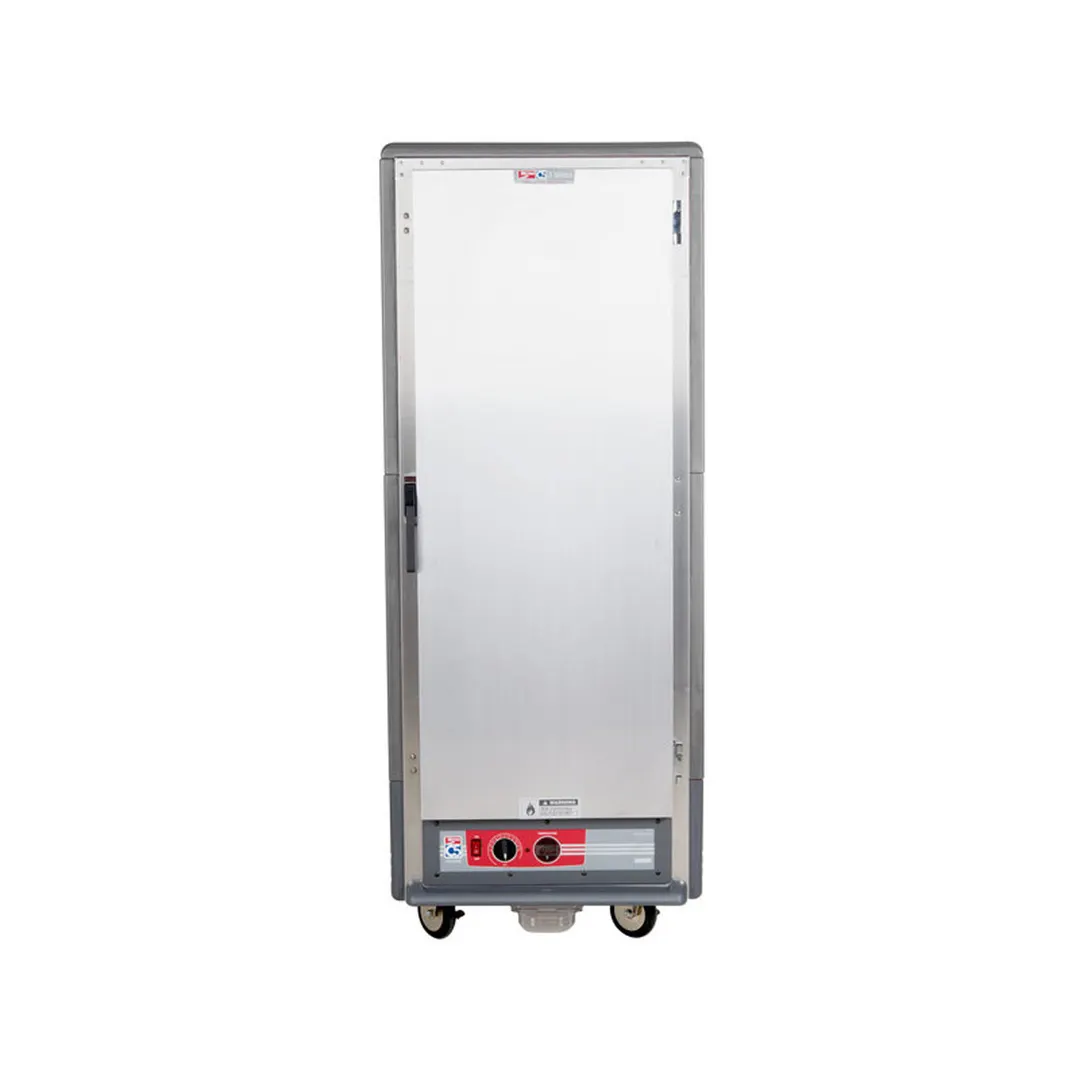Metro C539-HFS-4-GY "Full Height" 1-Door Solid Heated Holding Cabinet, Grey Insulation, 18p (18"x26") or 34p (12"x20")