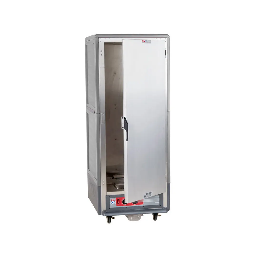 Metro C539-HFS-4-GY "Full Height" 1-Door Solid Heated Holding Cabinet, Grey Insulation, 18p (18"x26") or 34p (12"x20")