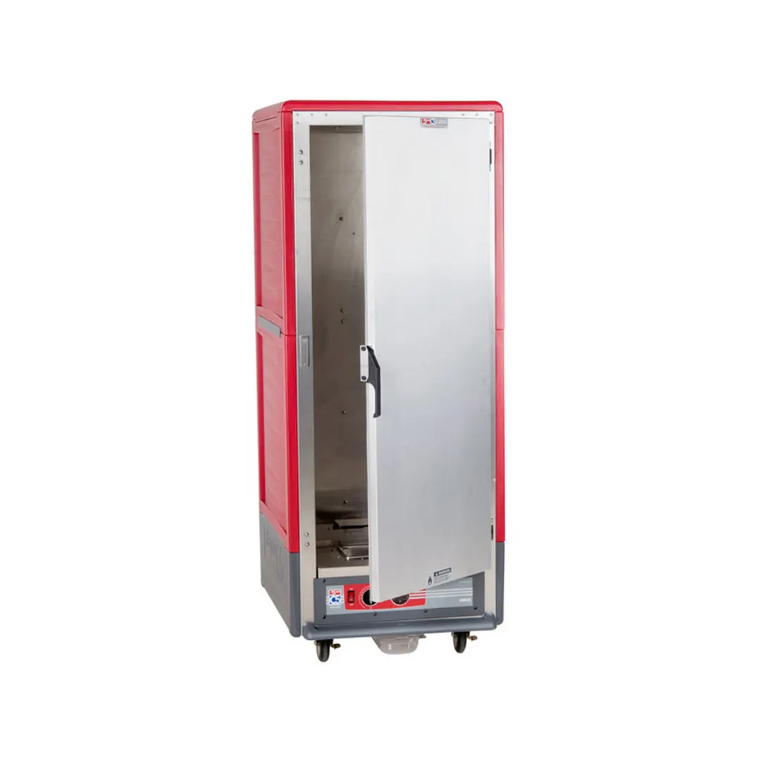 Metro C539-HFS-U Full Height 1-Door Solid Heated Holding Cabinet, 67-72" tall, 2000W, 120V, Aluminum Finish